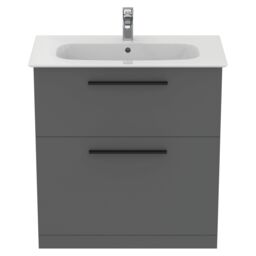 Ideal Standard I.life A Standard Matt Quartz Grey Freestanding Bathroom Vanity Unit (H) 853mm (W) 800mm - thumbnail 5