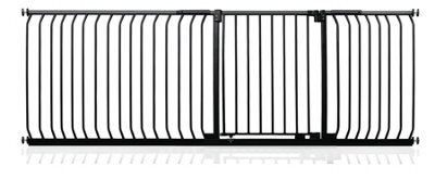 Safetots Elite Pressure Safety Gate, 216Cm - 225Cm, Matt Black, Pressure Fit Stair Gate - image 1