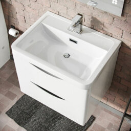 Nes Home Basin Sink Vanity Cabinet Wall Hung & Rimless Close Coupled Toilet Merton - thumbnail 4