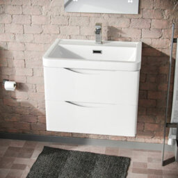 Nes Home Basin Sink Vanity Cabinet Wall Hung & Rimless Close Coupled Toilet Merton - thumbnail 3