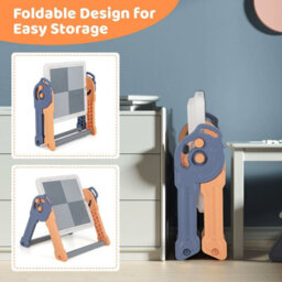 Costway 6-In-1 Multi-Activity Kids Play Table & Chair Set Folding Kids Painting Easel - thumbnail 7