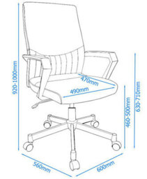 Alphason Dorel Home Brooklyn Office Chair In Black - thumbnail 4