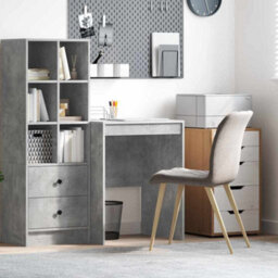 Berkfield Writing Desk Concrete Grey Concrete 60 X 50 X 76 Cm Simple
