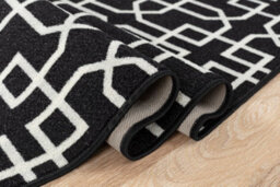 Smart Living Heavy Duty Machine Washable Runner For Hallway, Kitchen Non Slip Floor Mats, Door Mat 67Cm X 120Cm - Black Cream - thumbnail 3