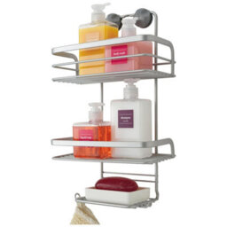 Metaltex Viva 3-Tier Shower Caddy Bathroom Storage Rack - Silver - thumbnail 4