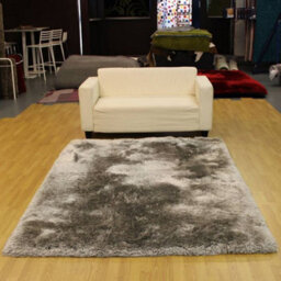 Plush Silver Luxury Shaggy Polyester Modern Luxurious Handmade Sparkle Rug For Living Room And Bedroom-150Cm (Circle) - thumbnail 3