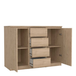 Wyld Haus Budapest Oak-Effect Sideboard 4 Drawers 2 Doors - thumbnail 5