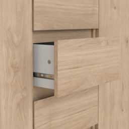 Wyld Haus Budapest Oak-Effect Sideboard 4 Drawers 2 Doors - thumbnail 6