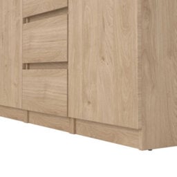 Wyld Haus Budapest Oak-Effect Sideboard 4 Drawers 2 Doors - thumbnail 7