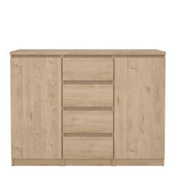 Wyld Haus Budapest Oak-Effect Sideboard 4 Drawers 2 Doors - thumbnail 3