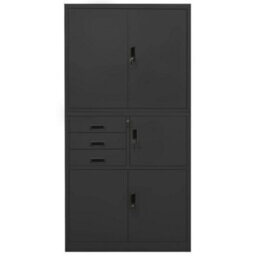 Berkfield Durable Office Cabinet Anthracite 90X40X180 Cm Steel