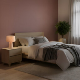 Happy Homewares Modern Natural Oatmeal Linen Table Lamp With Fabric Shade And Base - thumbnail 6