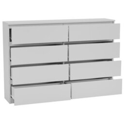Malwa M8 Chest Of Drawers Modern Handleless Design 8 Drawers White - thumbnail 3