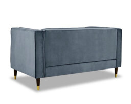 Home Detail Thomas Velvet Fabric 2 Seater Sofa, Grey - thumbnail 3