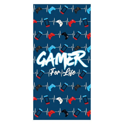 Floso Gamer Game Controller Towel Blue/white (One Size) - image 1