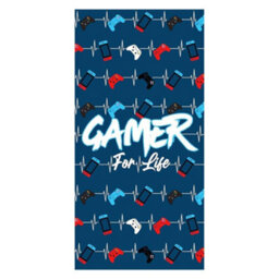 Floso Gamer Game Controller Towel Blue/white (One Size) - thumbnail 1