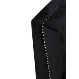 Orsina Refined Two Seat Black Velvet Sofa, Velvet Upholstered Mid Century Sofa, Contemporary Sofa For Livingroom - thumbnail 5