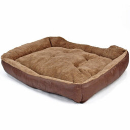 Actiaspet Brown Faux Leather Washable Dog Bed Xxl - thumbnail 8
