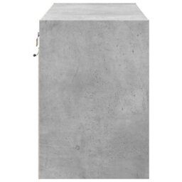 Berkfield Tv Wall Cabinet With Led Lights Concrete Grey 80X31X45 Cm - thumbnail 7