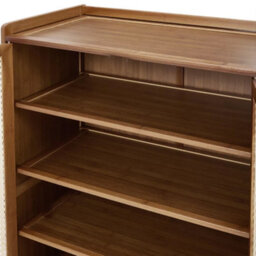 Shoe Cabinet Storage Cupboard Footwear Stand Rack Wooden Double Rattan Doors Uk - thumbnail 7