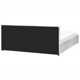 Beliani Ottoman Bed Velvet Bousse 180 X 200 Cm (Eu Super King) Light Grey - thumbnail 7