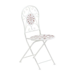 Orsina Industrial Design Cream Powder Coated Metal Chair, Comfortable Design Dining Chair For Entertaining Guests