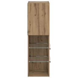 Berkfield Durable Tv Cabinet With Led Lights Artisian Oak 30.5X30X102 Cm - thumbnail 6