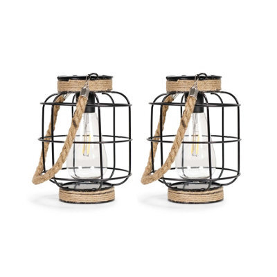 Valuelights Solar Black Outdoor Lantern - image 1