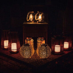 Valuelights Solar Black Outdoor Lantern - thumbnail 6