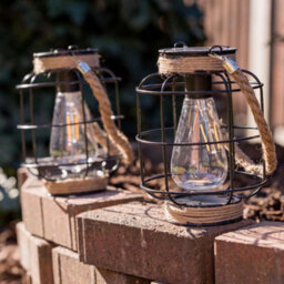 Valuelights Solar Black Outdoor Lantern - thumbnail 4