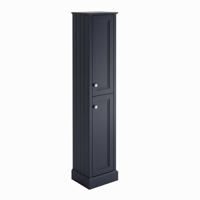 Plum&clay Fairmont Blue Grey Traditional Floor Standing Bathroom Storage Cabinet Tall Storage Unit - image 1