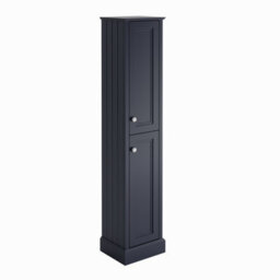Plum&clay Fairmont Blue Grey Traditional Floor Standing Bathroom Storage Cabinet Tall Storage Unit