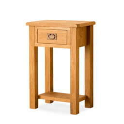 Lanner Oak Telephone Table With Drawer - By Roseland Furniture - thumbnail 1
