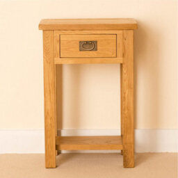 Lanner Oak Telephone Table With Drawer - By Roseland Furniture - thumbnail 3