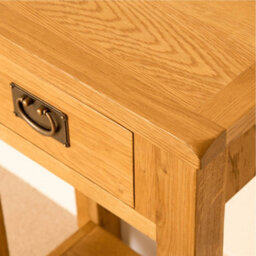 Lanner Oak Telephone Table With Drawer - By Roseland Furniture - thumbnail 5