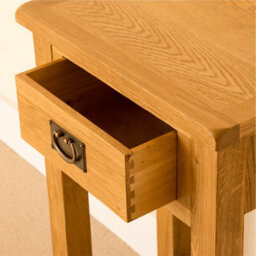Lanner Oak Telephone Table With Drawer - By Roseland Furniture - thumbnail 4