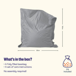 Icon Kids Giant Indoor Outdoor Floor Cushion Grey - thumbnail 6
