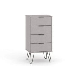 4 Drawer Narrow Chest Of Drawers In Grey - thumbnail 1