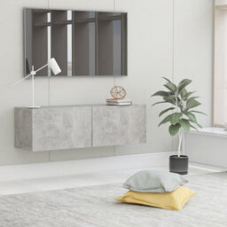 Berkfield Tv Cabinet Concrete Grey 100X30X30 Cm Engineered Wood - thumbnail 1