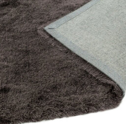 Grey Soft Shaggy Plain Handmade Modern Sparkle Dining Room Bedroom & Living Room Rug-90Cm X 150Cm - thumbnail 4