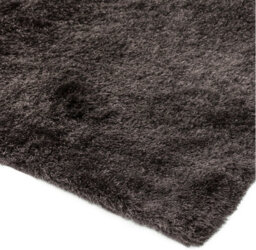 Grey Soft Shaggy Plain Handmade Modern Sparkle Dining Room Bedroom & Living Room Rug-90Cm X 150Cm - thumbnail 5