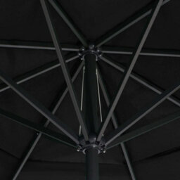 Berkfield Outdoor Parasol With Aluminium Pole 600 Cm Black - thumbnail 5