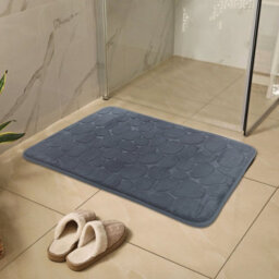 Urbn-Living Urbnliving 80Cm Width Memory Foam Absorbent Bath Shower Mat Large Bathroom Non-Slip Soft Washable - thumbnail 2