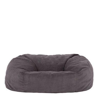 icon Soul Giant Corduroy Bean Bag Charcoal Grey 2-Seater Bean Bag Chair - image 1