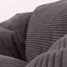 icon Soul Giant Corduroy Bean Bag Charcoal Grey 2-Seater Bean Bag Chair - thumbnail 6