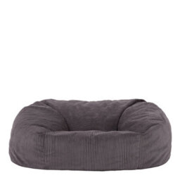icon Soul Giant Corduroy Bean Bag Charcoal Grey 2-Seater Bean Bag Chair