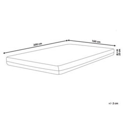 Beliani Latex Memory Foam Mattress Treasure H3/4 Firm 160 X 200 Cm (Eu King Size) - thumbnail 3