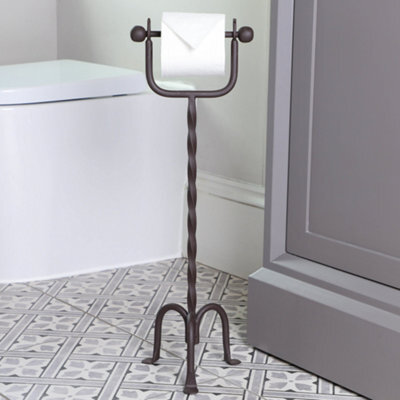 Dibor Vintage Style Iron Antique Toilet Paper Holder Freestanding Bathroom Toilet Roll Holder - image 1