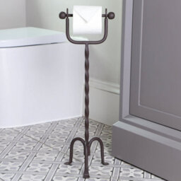 Dibor Vintage Style Iron Antique Toilet Paper Holder Freestanding Bathroom Toilet Roll Holder - thumbnail 1