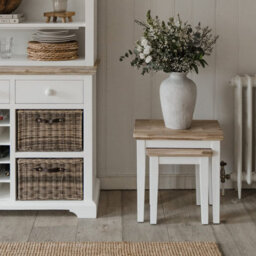 Statement Furniture Florence Nest Of 2 Side Tables/lamp Tables- White - thumbnail 5